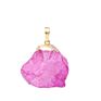 American Irregular Natural Stone Pendants for Making Necklace Simple Gold Plated Amethyst Rough Stone Crystal Necklace
