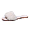 Anmai Stylish Slides House Flat Furry Slippers Women Casual Slippers for Women