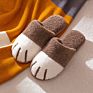 Arrivals Warm Cotton Slippers Cartoon Cat Indoor Soft-Soled Fluffy Slippers Unisex
