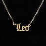 Artilady Vintage Stainless Steel Horoscope Zodiac Sign Letter Pendant Chain Necklace for Women Jewelry Gift