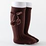 Autumn Children's Knee High Socks Baby Girls Cute Ball Decoration Tube Socks Little Girls Pom Deco Double Needle