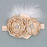 Baby Sparking Rhinestone Feather Headband Girl Flower Hair Bow Headwear Velvet Hair Band Girls Accessories