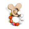 Baby Teething Toys Rattle Soft Bpa Free Cartoon Wood Baby Teether Ring Kids Food Grade Silicone Teether