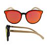 Bamboo Sunglasses Shades Oversized Cat Eye Sunglasses Wooden Legs Colored Lens Sun Glasses