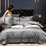 Beauty Luxury Wedding Embroidery Solid Color Bridal Bed Sheet 100% Cotton King Size 4 Pcs Satin Red Bedspreads Bedding Set
