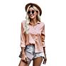 Blusa Ladies Blouses Elegant Embossed Long Sleeve Button down Women Shirts