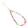 Bohemia Soft Polymer Clay Smiley Love Letter Mobile Phone Strap Pearl Heart Beaded Mobile Phone Accessories