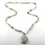 Bohemian Jewelry Natural Stone Knotted Stone Matching Drop Pendant Necklaces Women Beaded Necklace