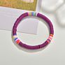 Bohemian Polymer Clay Tiny Bead Beach Anklet Handmade Adjustable Colorful Bracelet Vinyl Disc Anklet for Women