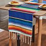 Boho Ethnic Style Beach Blanket Beach Towel Tassels Throw Rug Mexican Style Picnic Blanket Handmade Striped Tablecloth