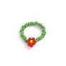 Boho Glass Seed Beads Woven Daisy Rings , 7Cm Rainbow Friendship Charm Flower Beaded Daisy Rings