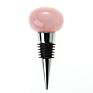 Box with Logo Natural Raw Druzy Agate Stone Healing Crystal Wine Stopper,Rose Amethyst Vacuum Wine Stopper for Gift