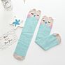 Cartoon Animal White Long Knee Girls Socks Novelty School Striped Socks for Kids In