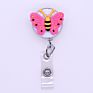 Cartoon Butterfly Insect Night Owl Holder Clips Badge Holder for Student Nurse/Worker Card Holder Reels Yougster Gift