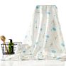 Cartoon Printing 100% Organic Cotton Muslin Baby Swaddle Blanket