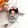 Cartoon Retractable Pull Badge Reel Card Badge Holder Reels for Doctor Dentist Nurse