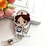 Cartoon Retractable Pull Badge Reel Card Badge Holder Reels for Doctor Dentist Nurse