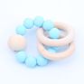 C'dear Multi-Colored Comprehensive Wood Educational Children Shaking Baby Rattle and Teether Giftset, Teething Ring//