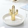 Ceramic Cactus Ring Holder Decorative Green Cactus Jewelry Holder Jewelri Display Tray