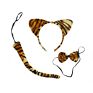 Children Baby Plush Fabric Animal Hair Accessories Cat Ears Leopard Tiger Tail Bow Hair Ties Kids Halloween Head Bands Headband