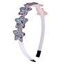 Children Glitter Star Hair Hoop Scallion Powder Star Plastic Headband