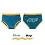 Children's Underwear Boys Girls One Week 7 Days Cartoon Letter Combed Cotton Multi Color Cantrast Color Binding Briefs