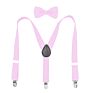 Classic Kids Boys and Girls Printed Polka Dots Suspenders with Bowties for Garments Accessories or Daily Decorations