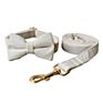 Classic Velvet Dog Bow Tie Collar and Leash Set Pet Gift with Bow