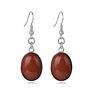 Cliobeads Goldstone Green Aventurine Tiger Eye Gem Stone Earrings Oval Dangle Drop Earrings