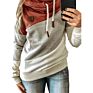 Color-Block Sweatsuit Women Pull over Hoodies