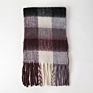 Colorful Plaid Blanket Scarf 100% Wool Fringe Pashmina Scarf Women