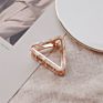 Colorful Women Hair Clips Accessory Matte Triangle Luxury Middle Golden Metal Hair Claw Clips