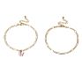 Comiya Female Anklets Foot Jewelry Leg Acrylic Butterfly Double Layers Gold Color Ankle Bracelets for Women Leg Chain