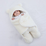 Cotton Lamb Cashmere Comforter Super Soft Baby Wrap Swaddle Blanket Baby Sleeping Bag Newborn Organic