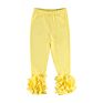 Cotton Toddler Infant Boutique Clothes Ruffle Baby Girls Pants Leggings Infant Icing Leggings Solid Color Casual Pants