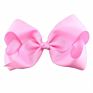 Cute 8 Inch Grosgrain Solid Color Bowknot Hair Bows with Clips Handmade Price Kid Girls Hair Accessories