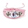 Cute Frozen 2 Princess Bracelets Princess Elsa Bracelet Lovely Cartoon Hand-Woven Cowhide Bracelet for Kids Girls