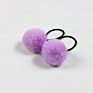 Cute Little Girls' Pompom Hair Ties Faux Fur Pom Pom Elastic Hairband Hair Ropes Hair Accessories
