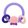 Design Bpa Free Easy to Hold Teething Rattle Shower Gift Infant Molar Toy Baby Teether Bracelet Ring