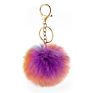 Design Rainbow Colorful 8Cm Hair Ball Pompons Keychain Key Chain Bag Pendant Car Jewelry Decoration