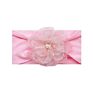 Designer Soft Wide Nylon Lace Flower Hair Band Knot Elastic Headband for Baby Girl