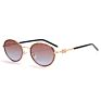 Designer Vendors Women Metal Small Oval Shape Frames Uv400 Sunglasses