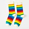 Direct Sales Colorful Tube Crew Rainbow Striped Socks for Women Girls