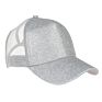 Distressed Washed Cotton Criss-Cross Ponytail Baseball Cap Hat for Women