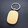 Diy Gifts Handmade Keychain Wooden Key Tag with Split Ring Key Chain