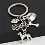 Dog Bone Dog Paw Alloy Key Chain for Women Girl Bag Keychain Charm Pendant Jewelry Accessories Gift for Dog Lover