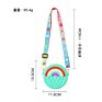 Doughnut Single Shoulder Bag Rainbow Silicone Single Shoulder Messenger Bag Children's round Wallet