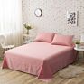 European Style Solid Color 100% Wash Cotton Flat Bed Sheets