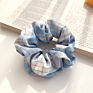 Fabric Linen Plaid Designer Hair Scrunchies Famous Brands Hair Ties Sets Elastic Hair Bands Accessories for Women Girls