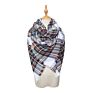 Fall Thick Tartan Scarf Oversized Blanket Soft Warm Shawl Classic Plaid for Women